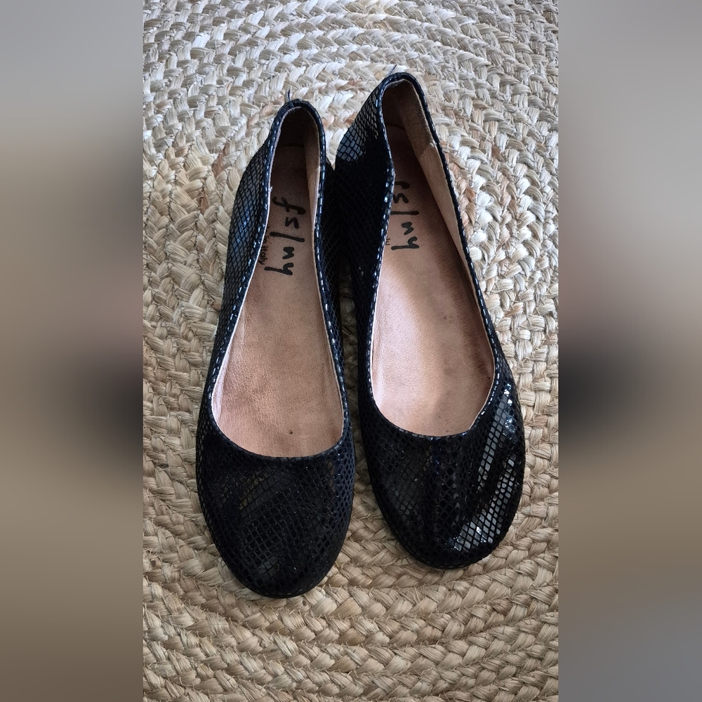 FS/NY BlackSnake Print Ballet  Flats  Sz.7.5